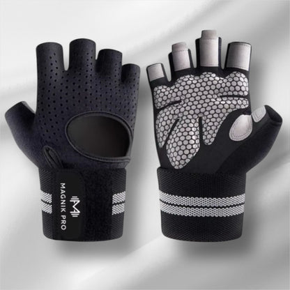 Combo Bolso magnético + guantes gym